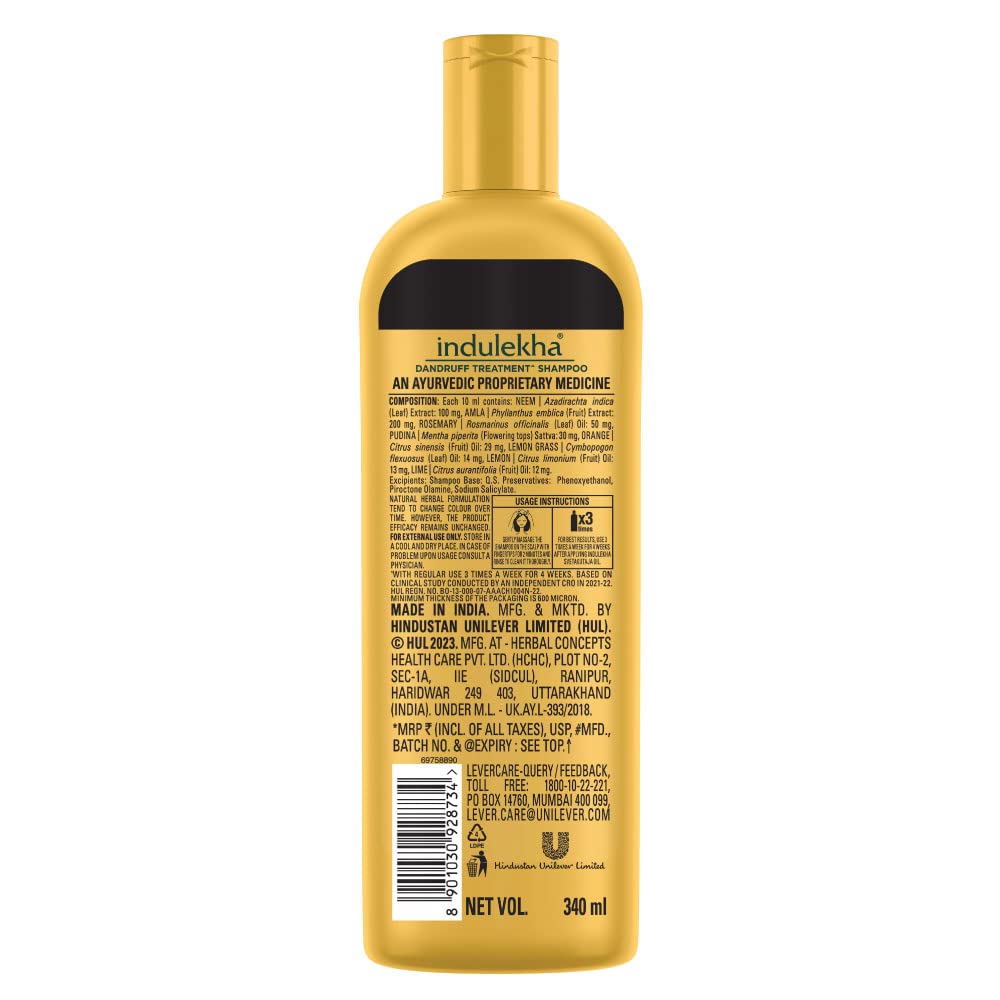 Indulekha Dandruff Treatment Shampoo 340 Ml – view 2