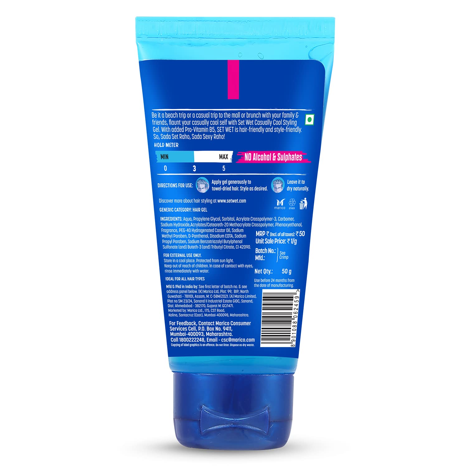 Set Wet Styling Hair Gel for Men - Casually Cool, 50gm – view 9