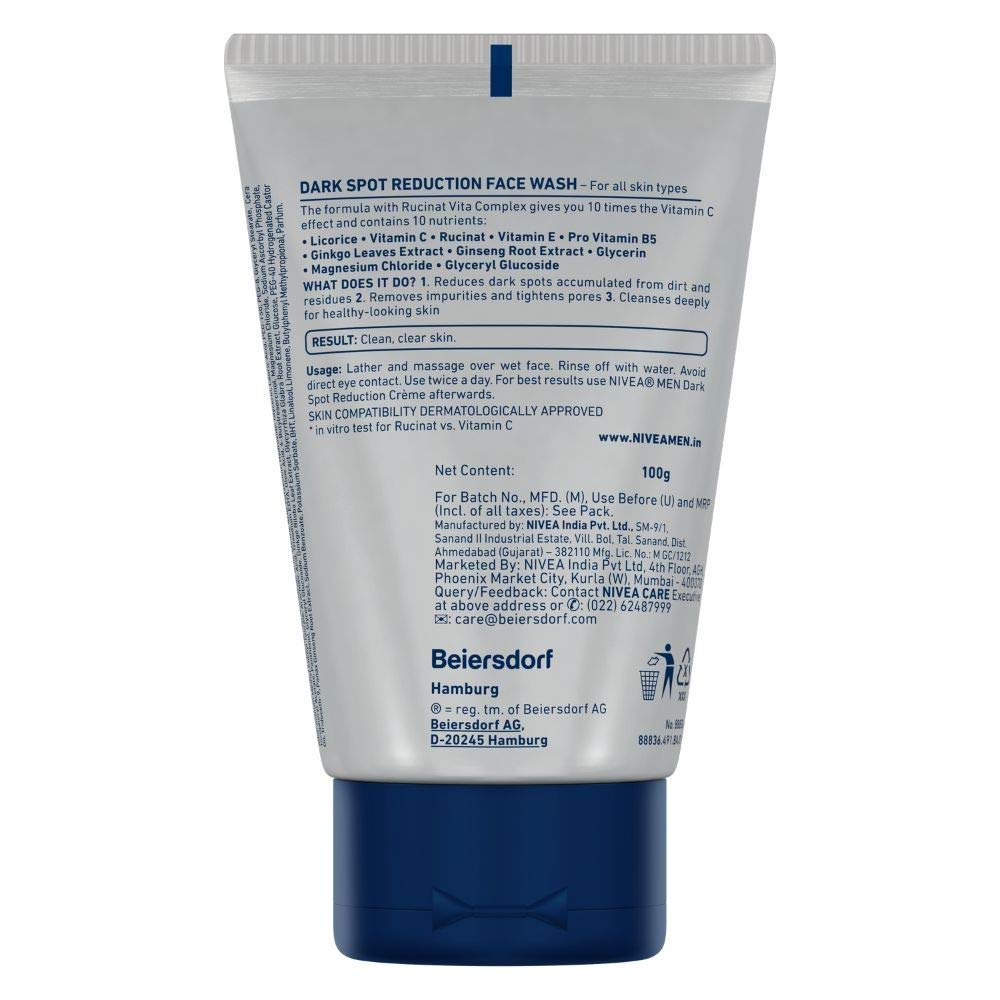 NIVEA MEN Dark Spot Reduction Face Wash 100 g (Pack of 3) – view 5