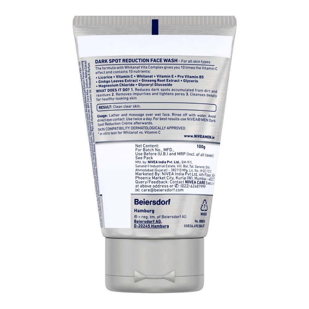 NIVEA MEN Dark Spot Reduction Face Wash 100 g (Pack of 3) – view 6