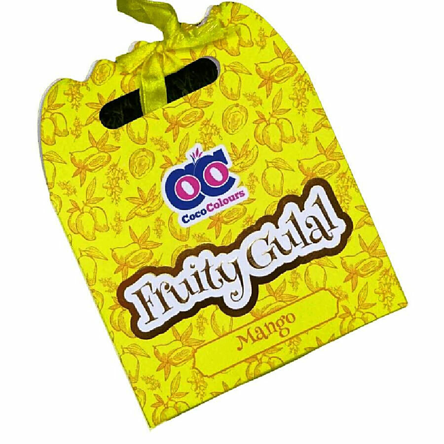 Coco colours Holi Fruity Gulal - Green, Purple & Yellow 300 g – view 3