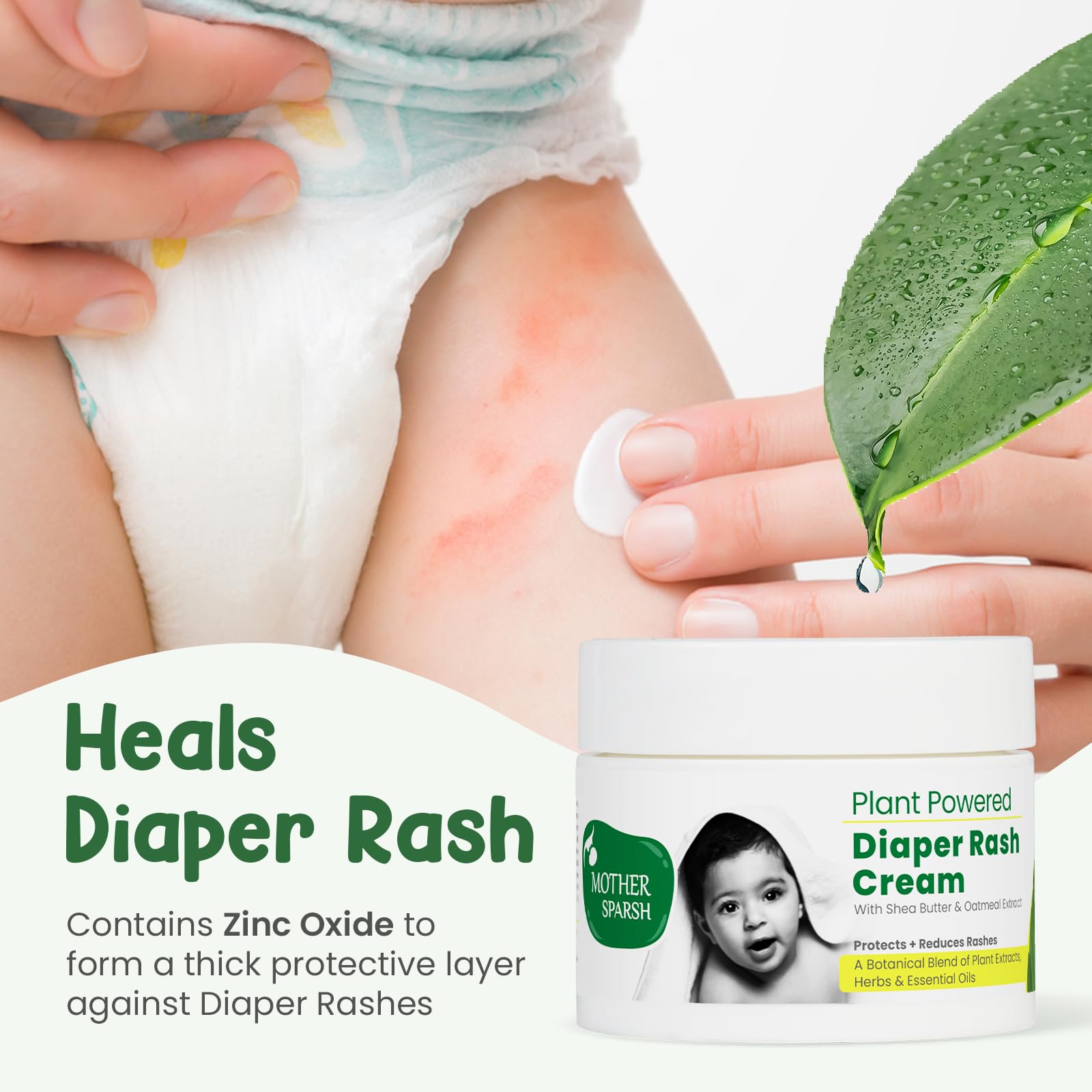 Mother Sparsh Plant Powered Natural Diaper Rash Cream for Babies (50g) – view 4