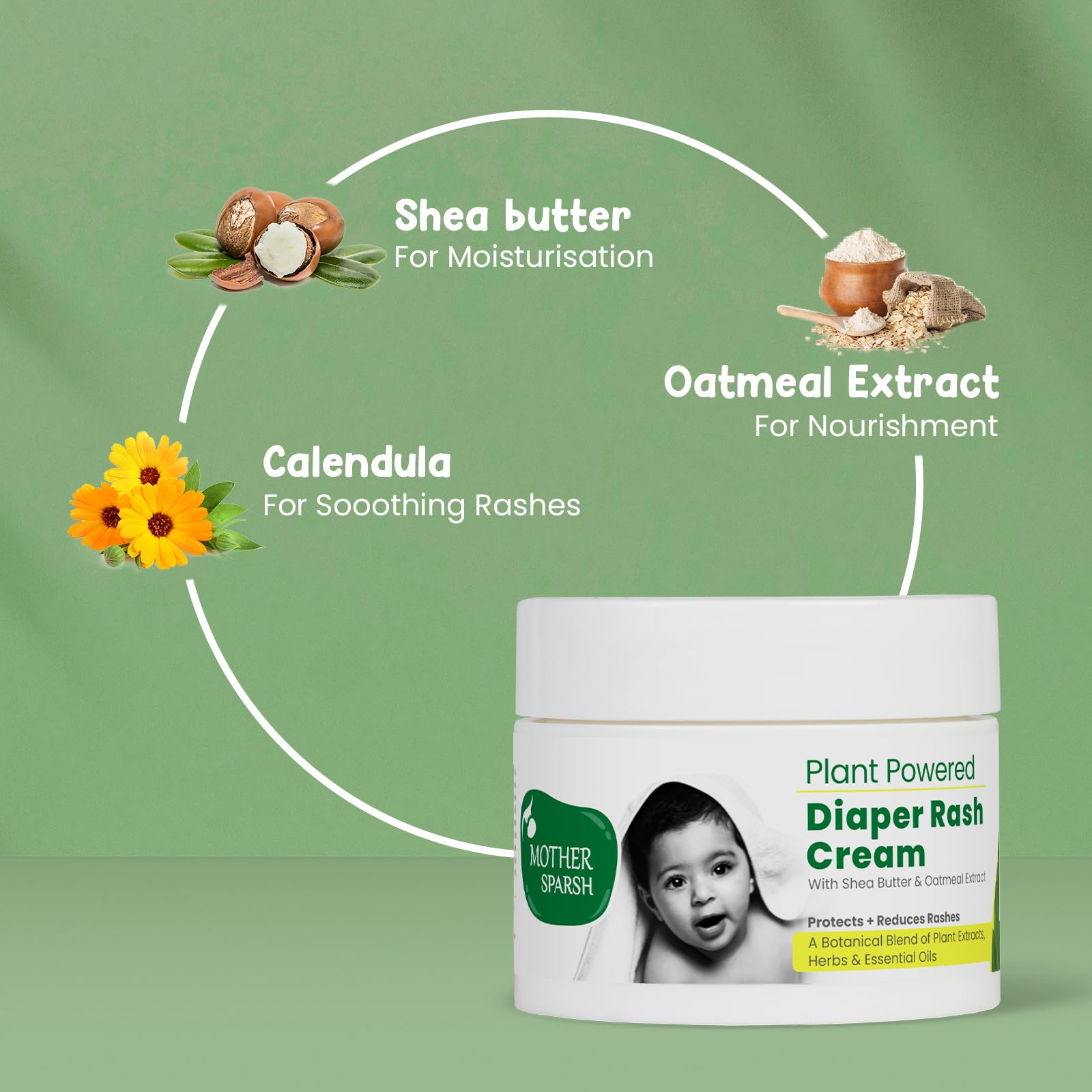 Mother Sparsh Plant Powered Natural Diaper Rash Cream for Babies (50g) – view 5