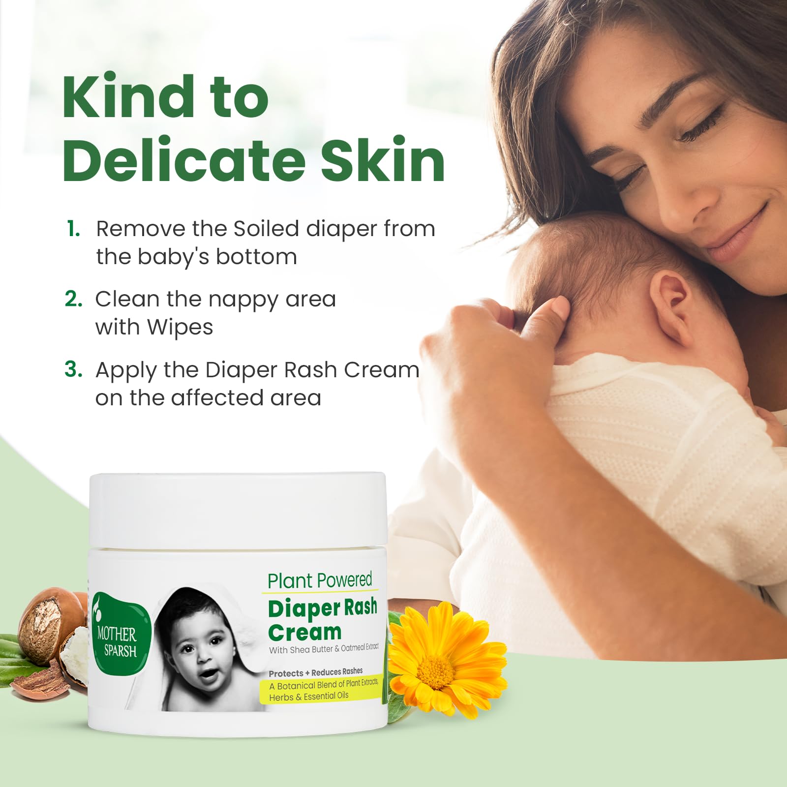 Mother Sparsh Plant Powered Natural Diaper Rash Cream for Babies (50g) – view 6