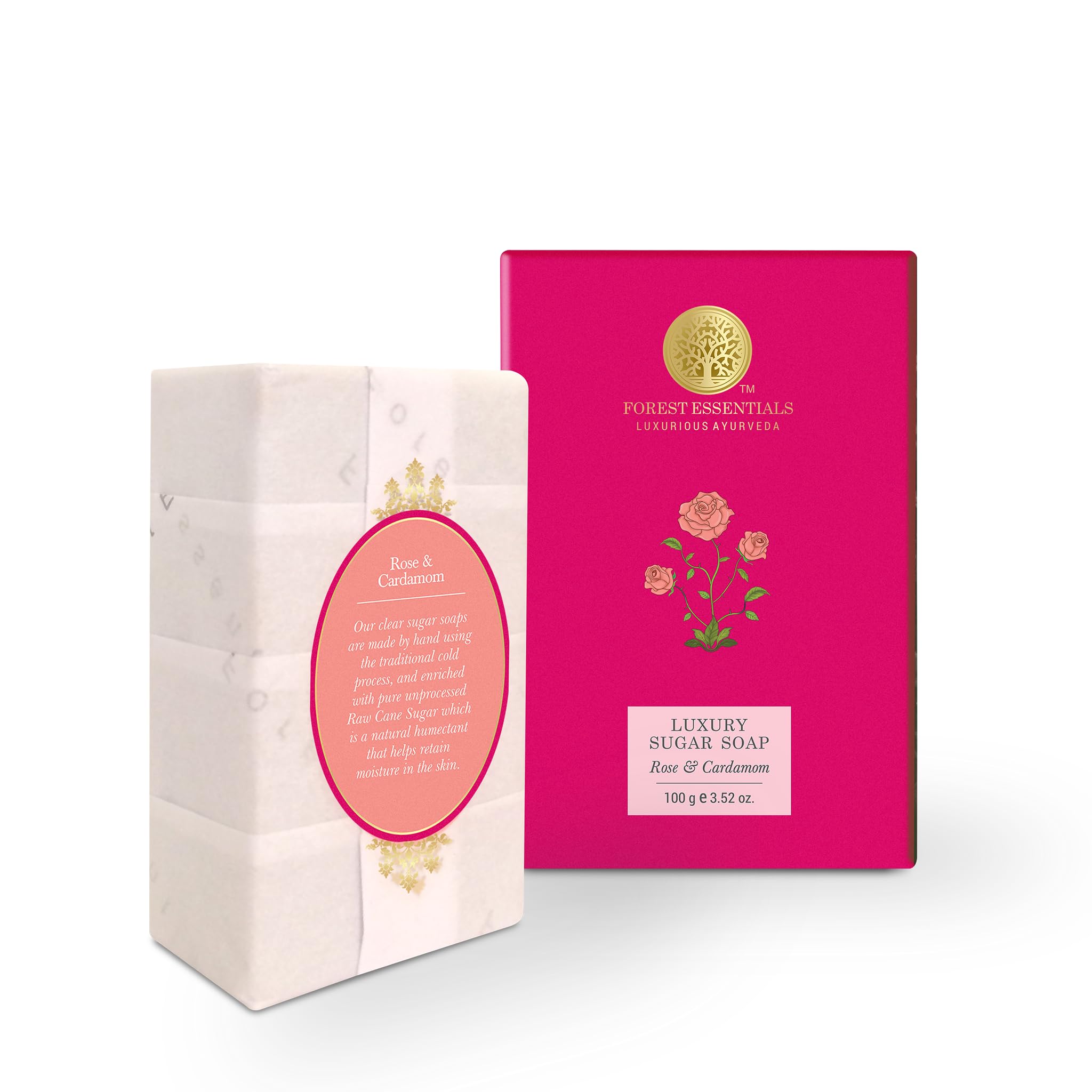 Forest Essentials Luxury Sugar Soap Nargis Ayurvedic Luxury Handmade Soap & Forest Essentials Luxury Sugar Soap Rose Combo – view 6