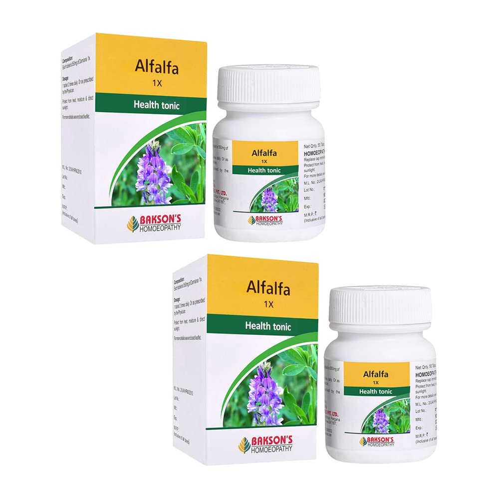 Dr. Bakshi's Bakson's Alfalfa 1X tablets pack shot