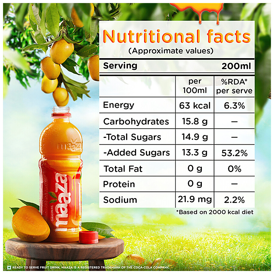 Maaza Mango Drink - Original Flavour, Refreshing 600 ml – view 4
