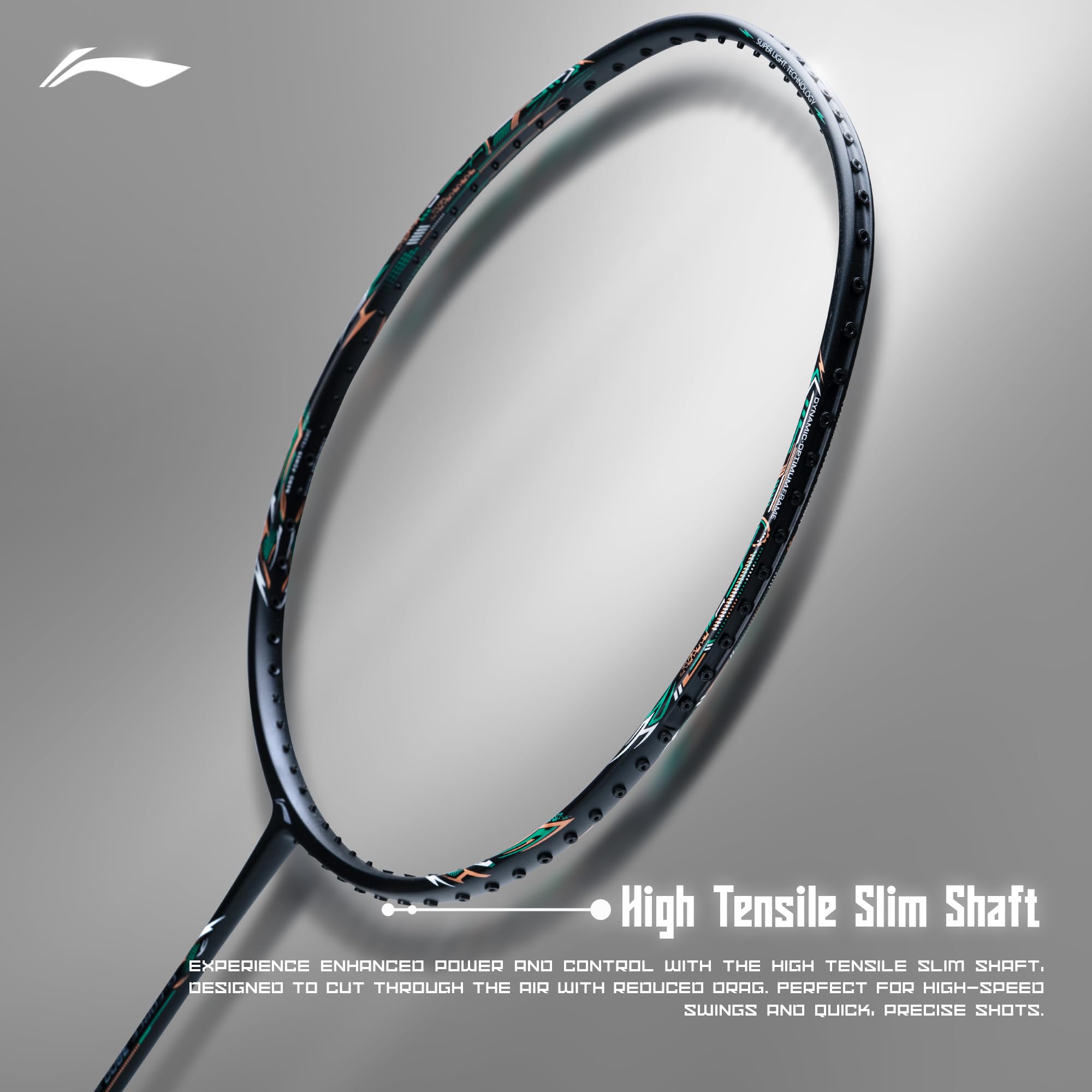 Li-Ning G-Force 3800 II Superlite Strung Badminton Racket with Full Cover – view 3