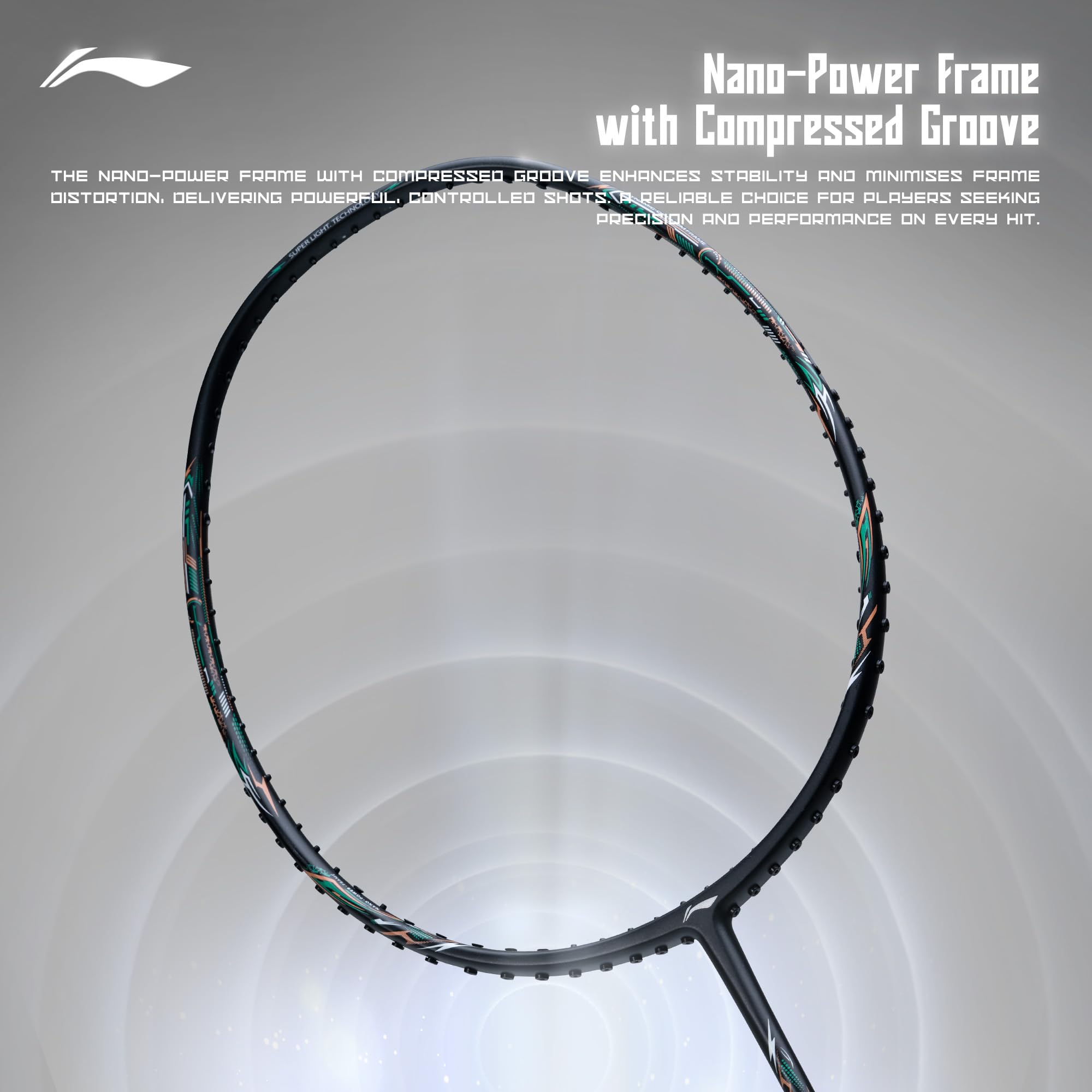 Li-Ning G-Force 3800 II Superlite Strung Badminton Racket with Full Cover – view 4