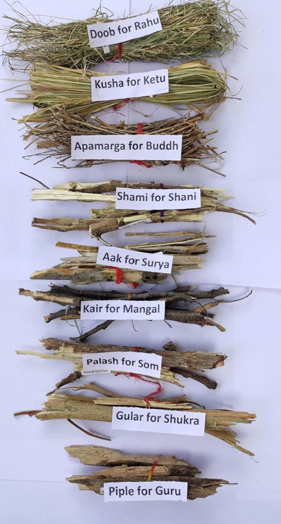 Mahaganpati Creations Nav grah Shanti samagri/nav grah samidha/hawan samagri/nav grah lakdi Pack of 1(9 pcs)