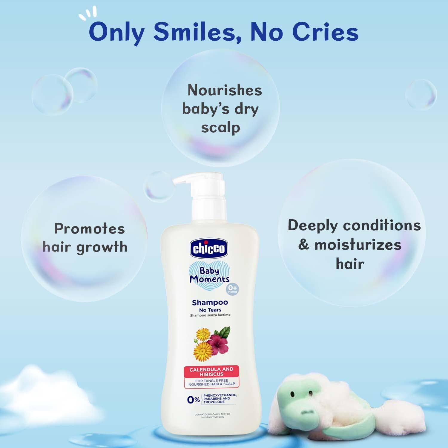 Chicco Baby Moments Shampoo for Tear-Free Bath times, Natural Ingredients, Suitable for baby – view 2