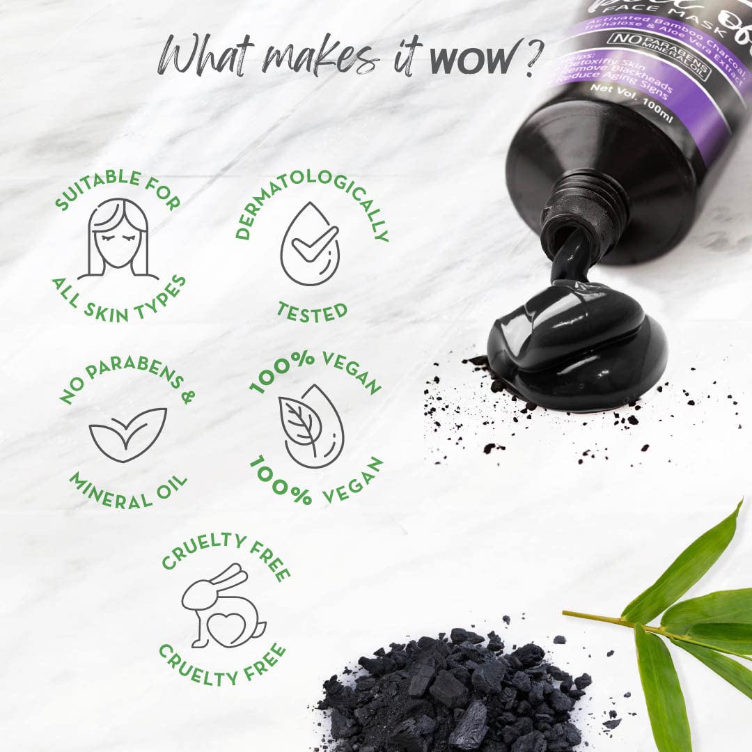 Wow Skin Science Activated Charcoal Peel Off Mask For Blackheads/Pimples/Acne - No Parabens & Mineral Oils, 100 Ml – view 6