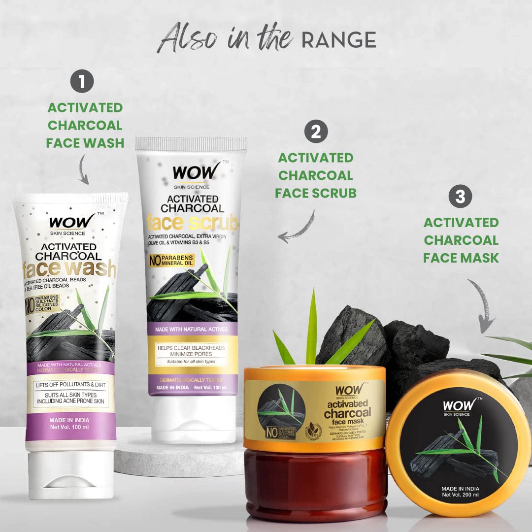 Wow Skin Science Activated Charcoal Peel Off Mask For Blackheads/Pimples/Acne - No Parabens & Mineral Oils, 100 Ml – view 7
