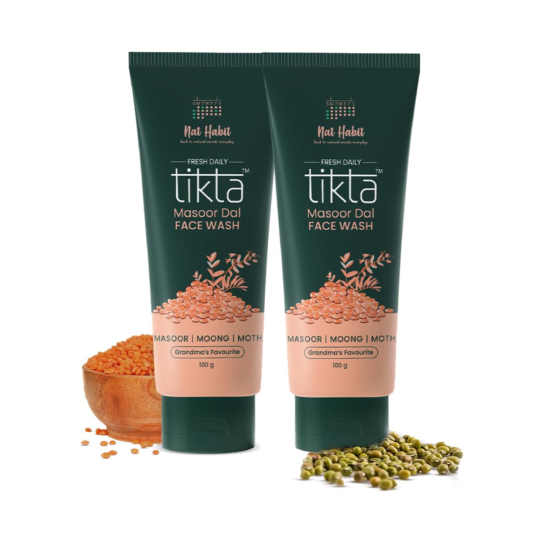 Nat Habit masoor dal face wash pack of two tubes