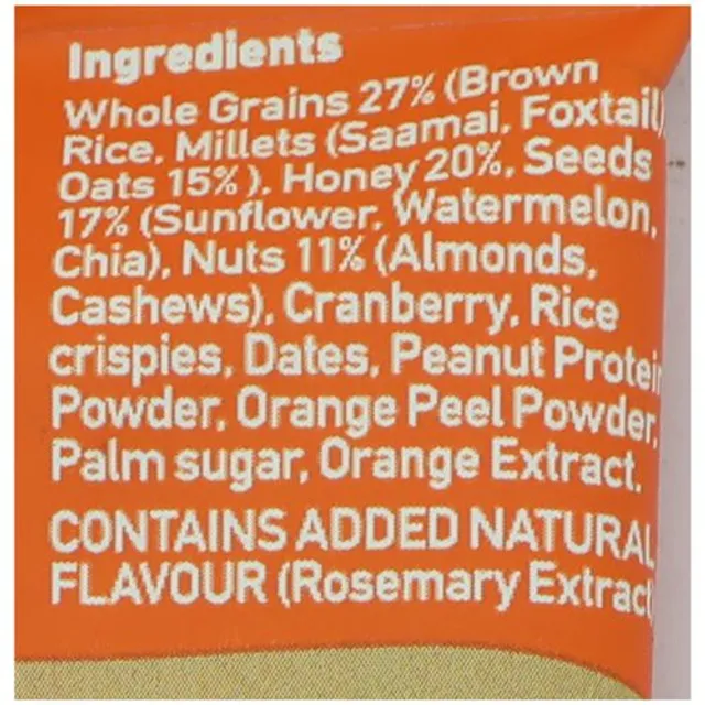 Yoga Bar Multigrain Energy Bar - Orange Cashew, Healthy Snack, High In Protein & Fibre, 38 g – view 3