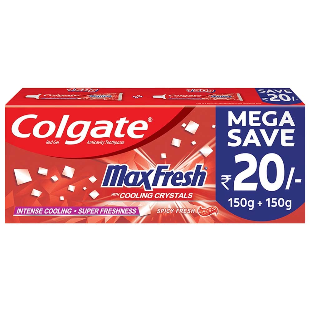 Colgate Kids Batman Manual Toothbrush(Pack of 3,Multicolor) & Colgate MaxFresh 300g (150g x 2, Pack of 2) Anticavity Toothpaste Gel, Spicy Fresh (Saver Pack) – view 5