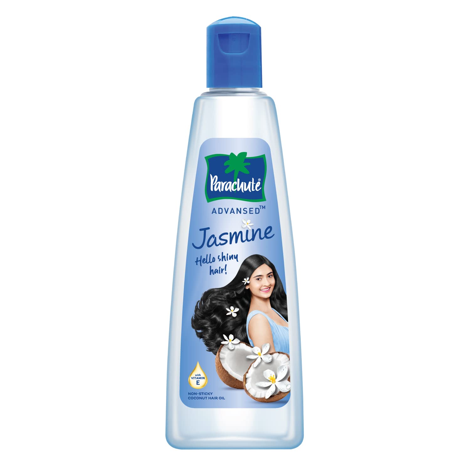 Parachute Advansed jasmine coconut hair oil bottle front view