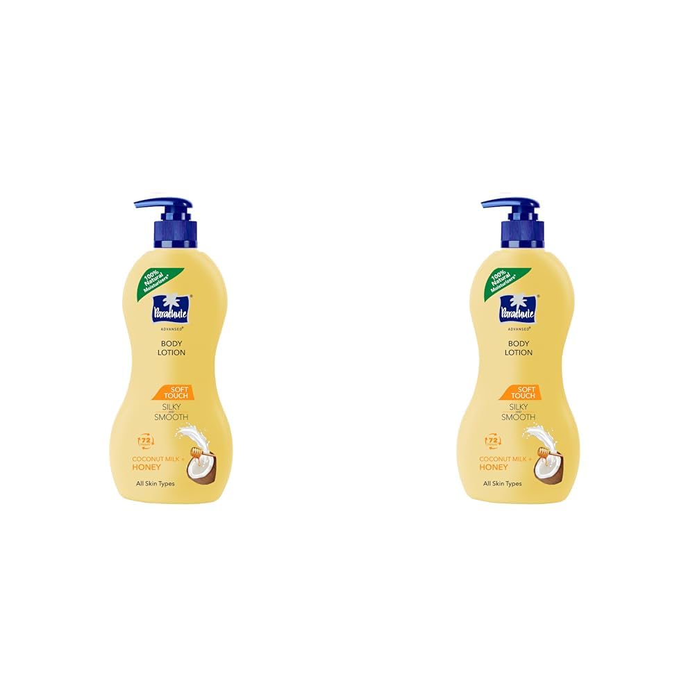 Parachute body lotion with coconut milk and honey twin pack