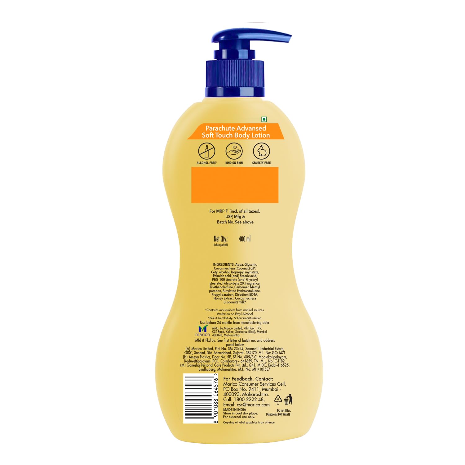 Parachute Advansed Soft Touch Body Lotion for Women & Men, All Skin types, 400ml – view 9