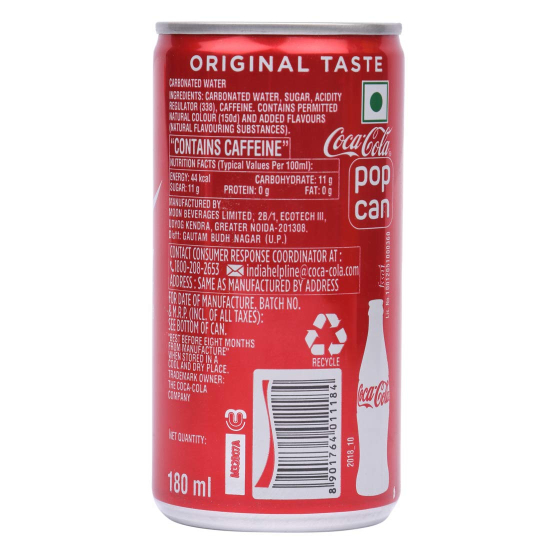 Coca-Cola No Artificial Flavors Cola 180 Ml Can – view 2