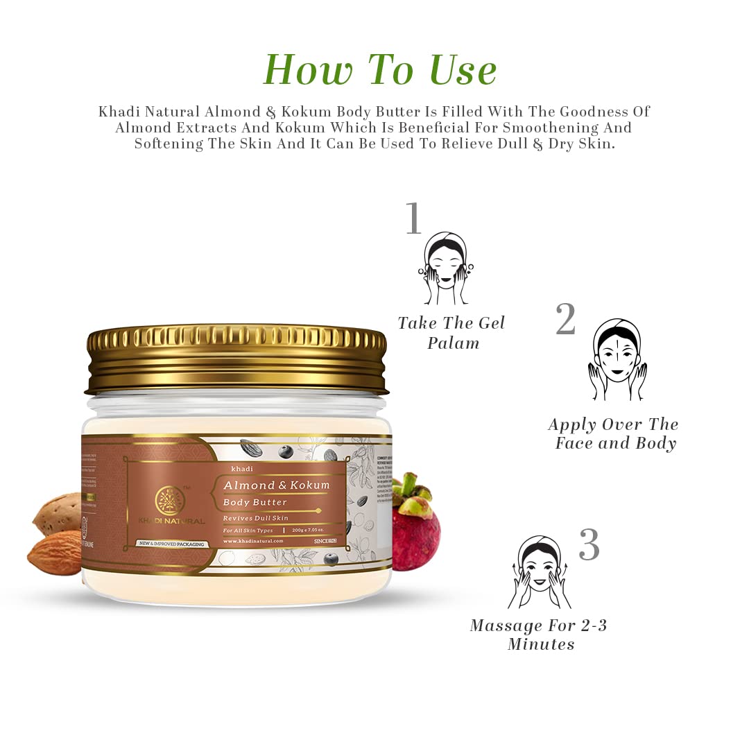 Khadi Natural Khadi Natural Almond & Kokum Body Butter 200Gm – view 3