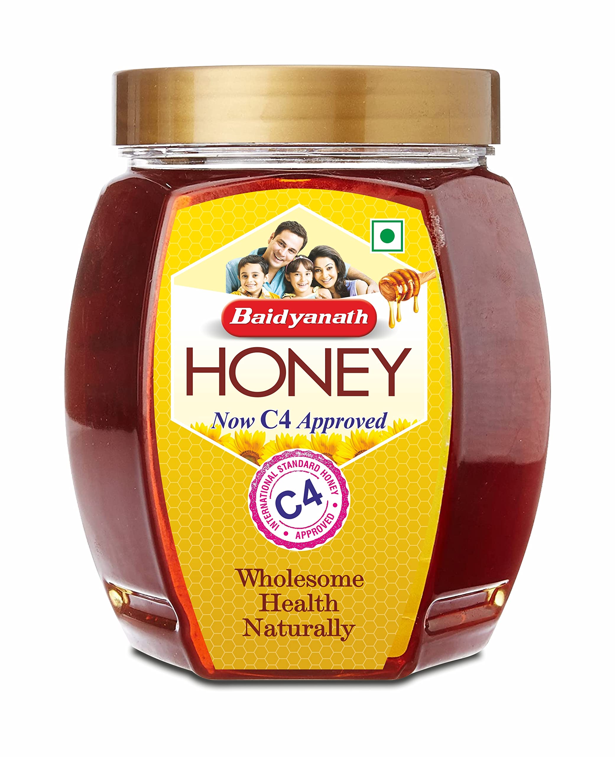 Baidyanath Pure Honey 1 kg packaging close-up front angle