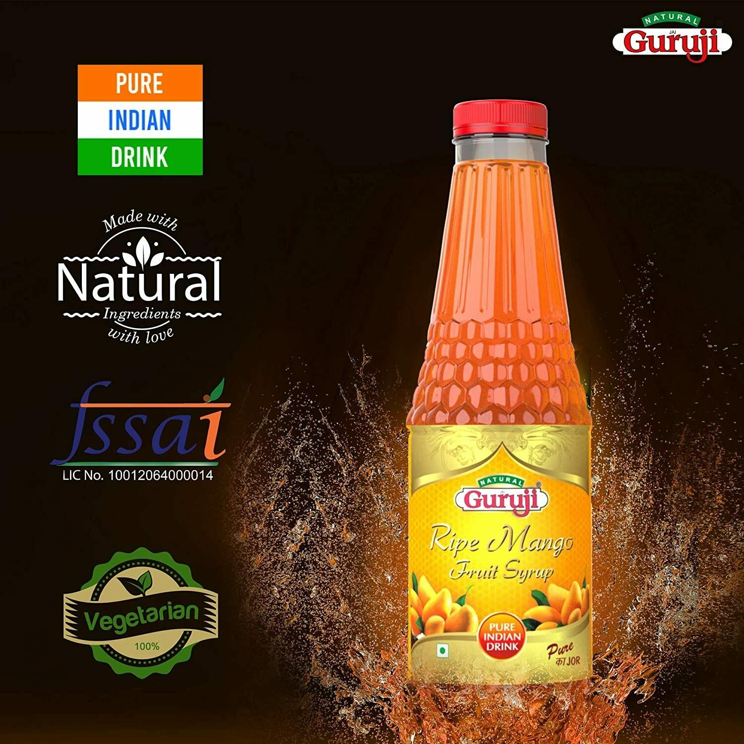 Natural Jai Guruji Ripe Mango & Masala Shikanji Fruit Syrup Each 750Ml (Pack Of 2) – view 5