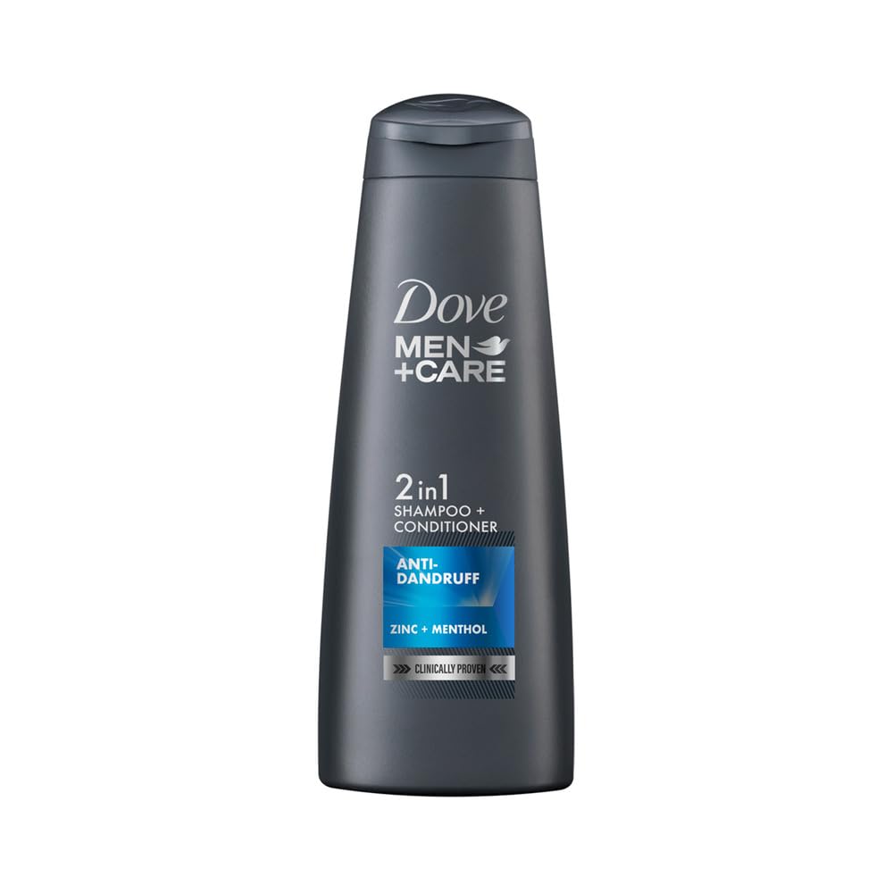 Dove Men+Care 2-in-1 anti-dandruff shampoo bottle with menthol