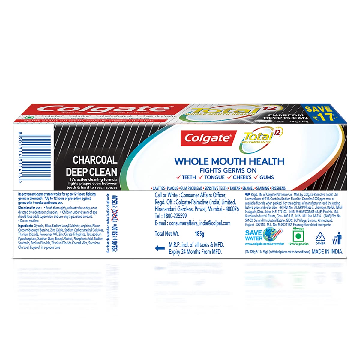 Colgate Total Charcoal Anticavity Toothpaste - 185 g – view 5