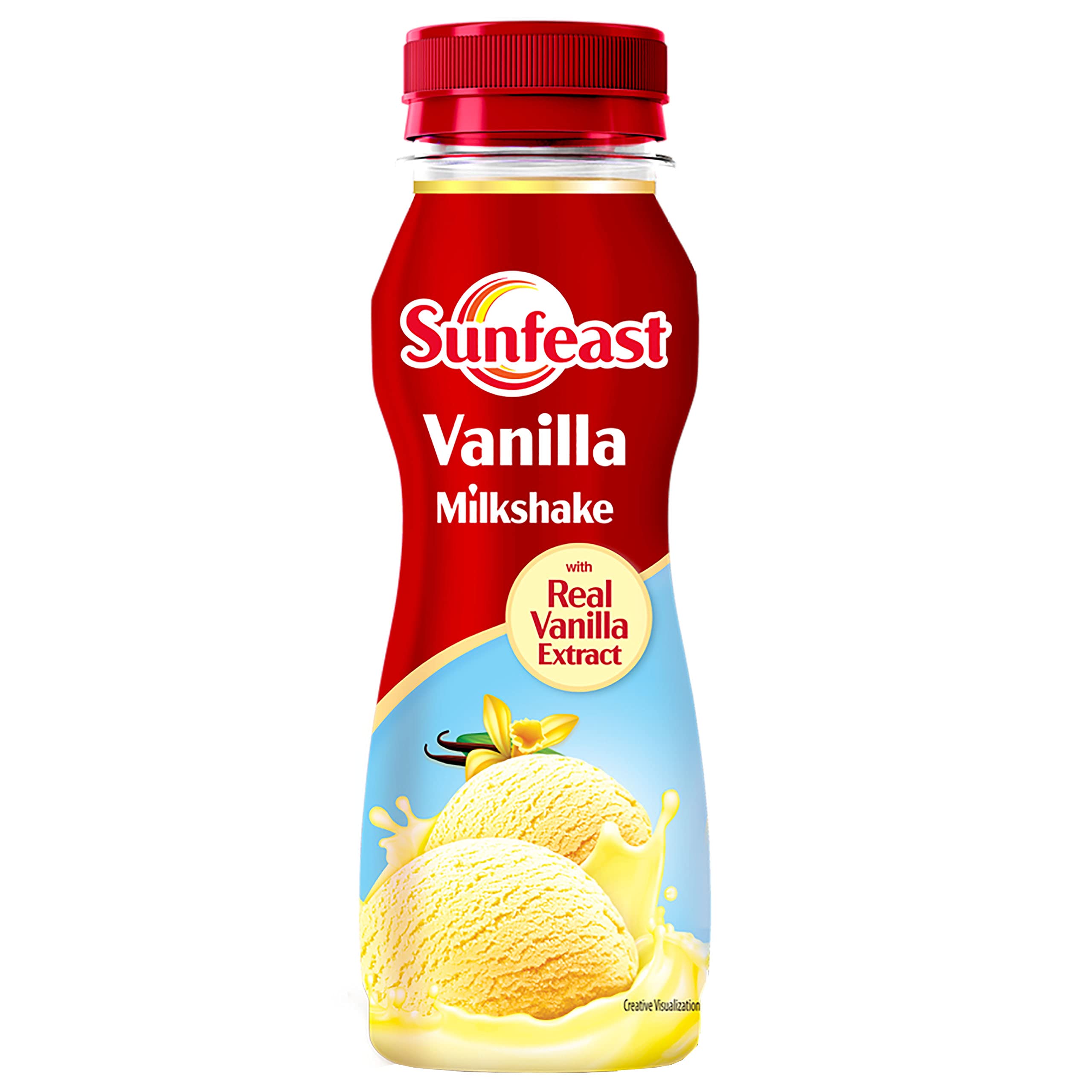 180 ml Sunfeast vanilla milkshake bottle with real vanilla extracts