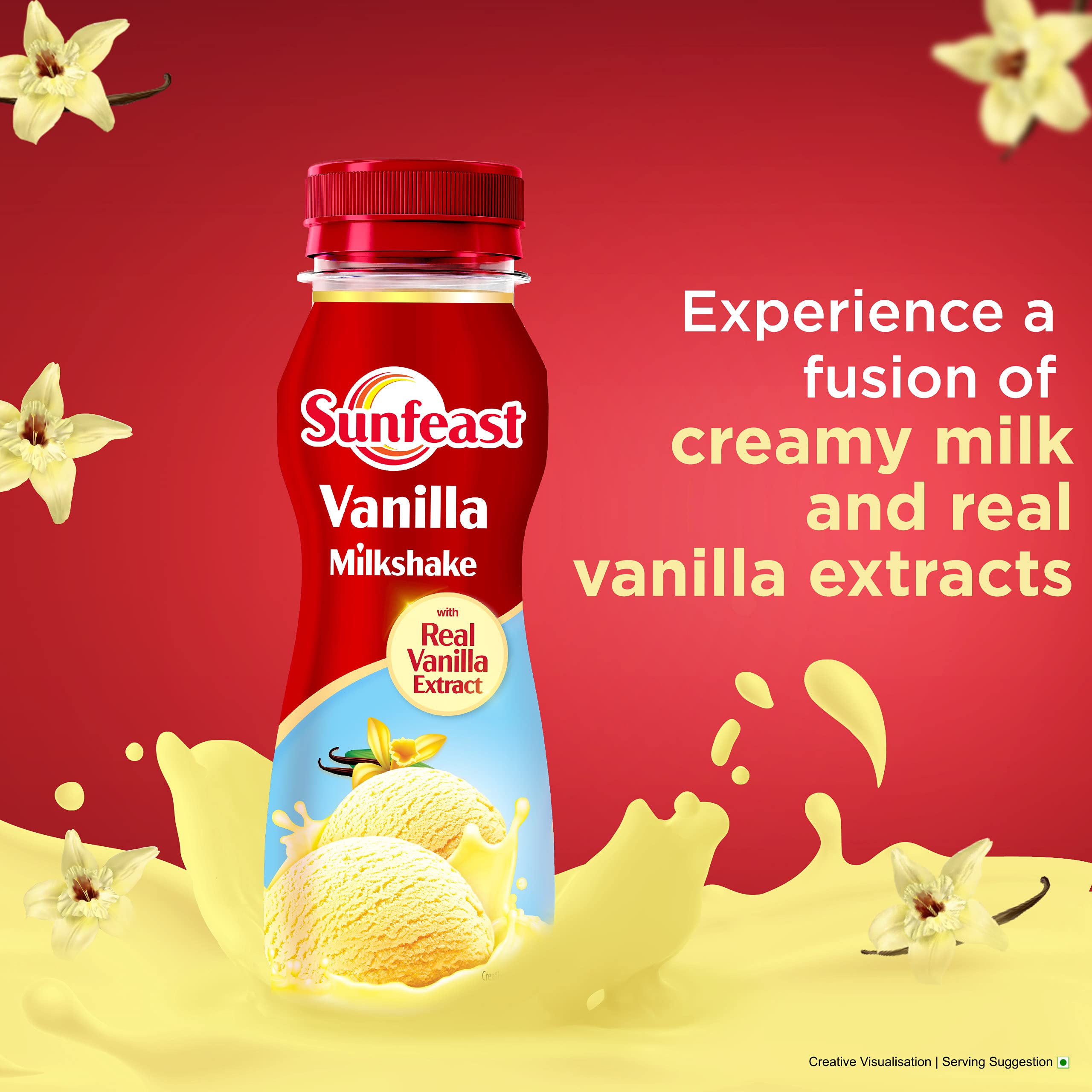 Sunfeast Vanilla Milkshake- Creamy & Smooth Milkshake With Real Vanilla Extracts, 180ml – view 4