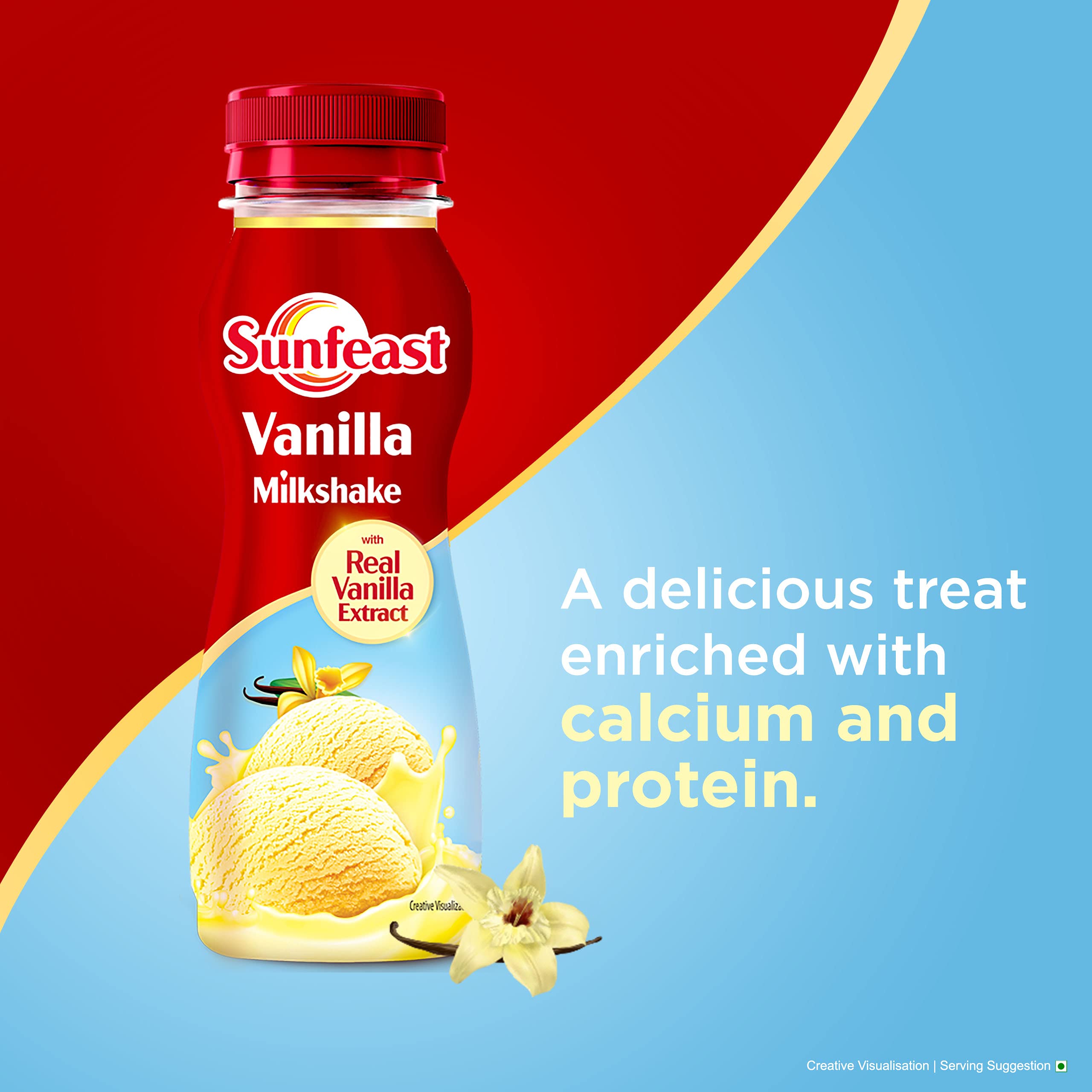 Sunfeast Vanilla Milkshake- Creamy & Smooth Milkshake With Real Vanilla Extracts, 180ml – view 5