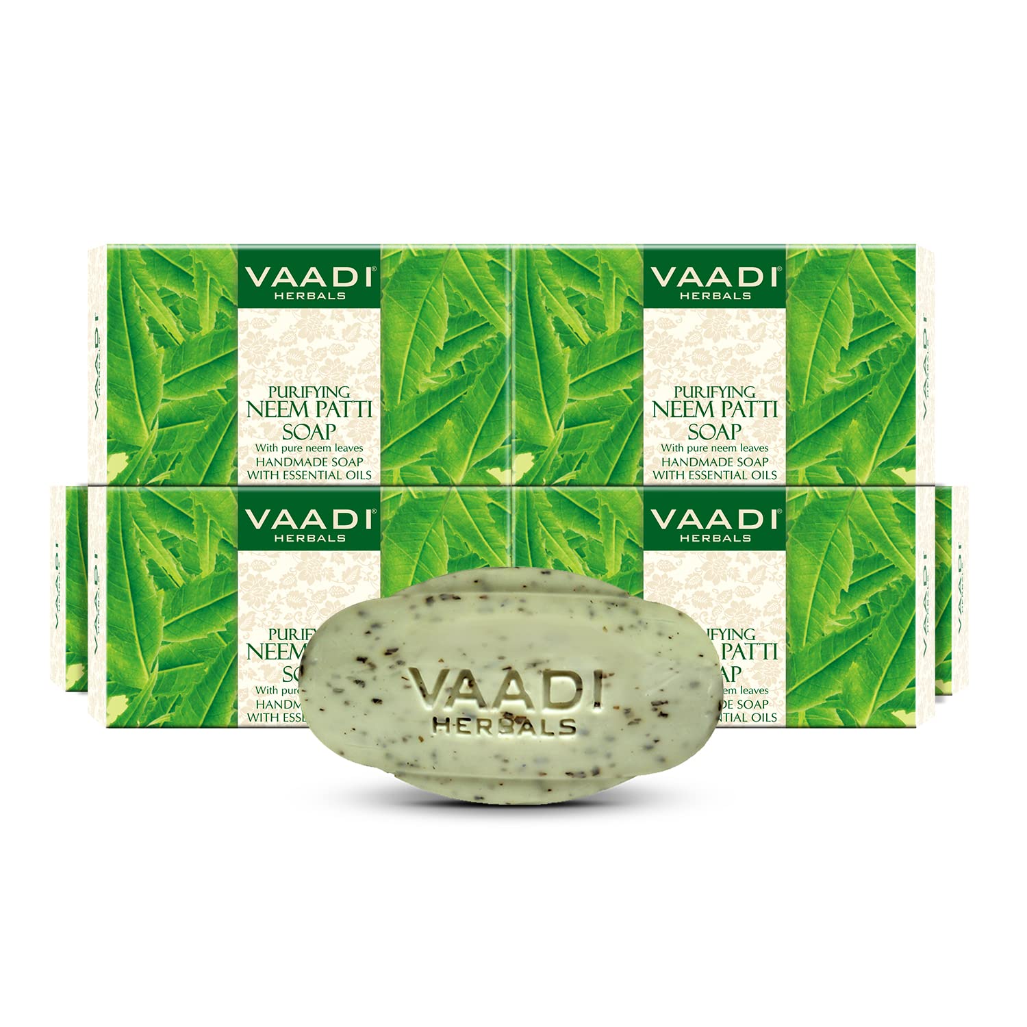 Green Vaadi Herbals neem soap bars in six-piece pack
