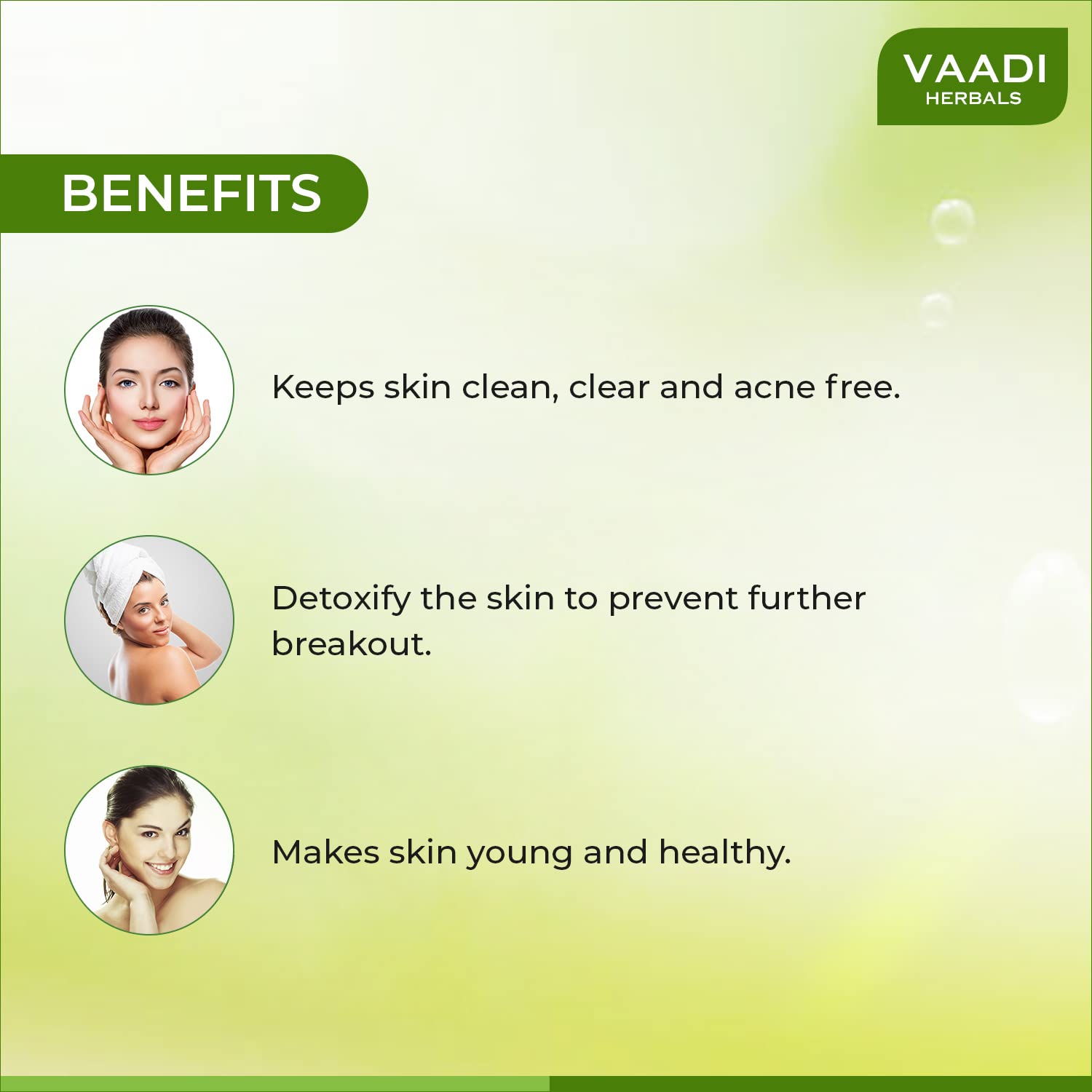 Vaadi Herbals Neem Patti Soap, Pure Neem Leaves, 75gms x 6 – view 3