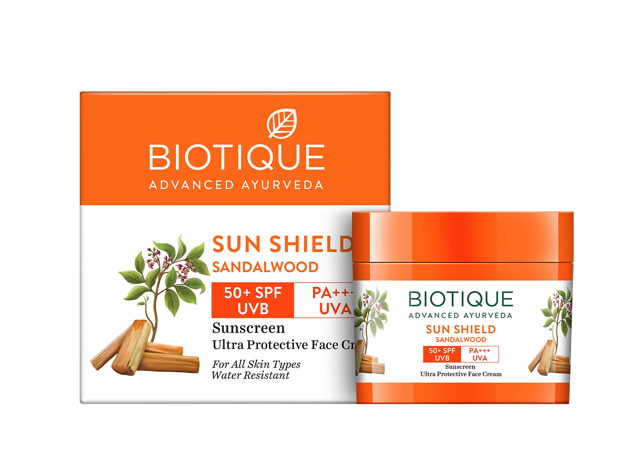 Biotique Bio Sandalwood Sunscreen Ultra Soothing Face Lotion tube