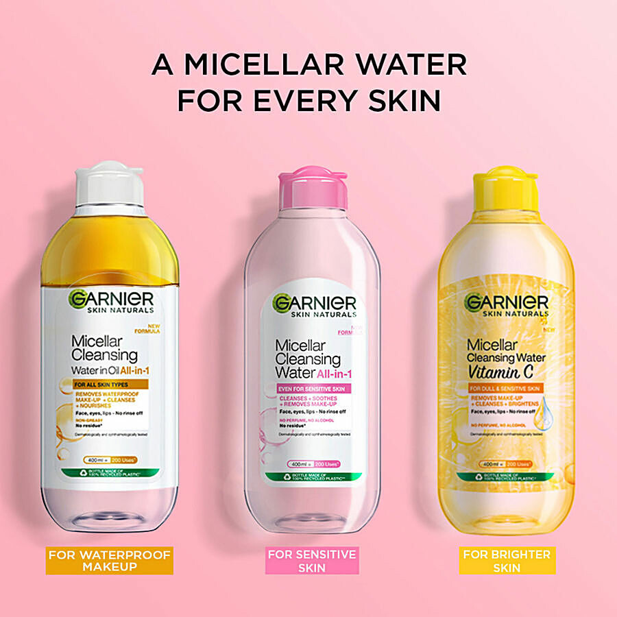 Garnier Micellar Water - Gentle Cleanser For Sensitive Skin, Get 100% Clean Skin 400 ml – view 5