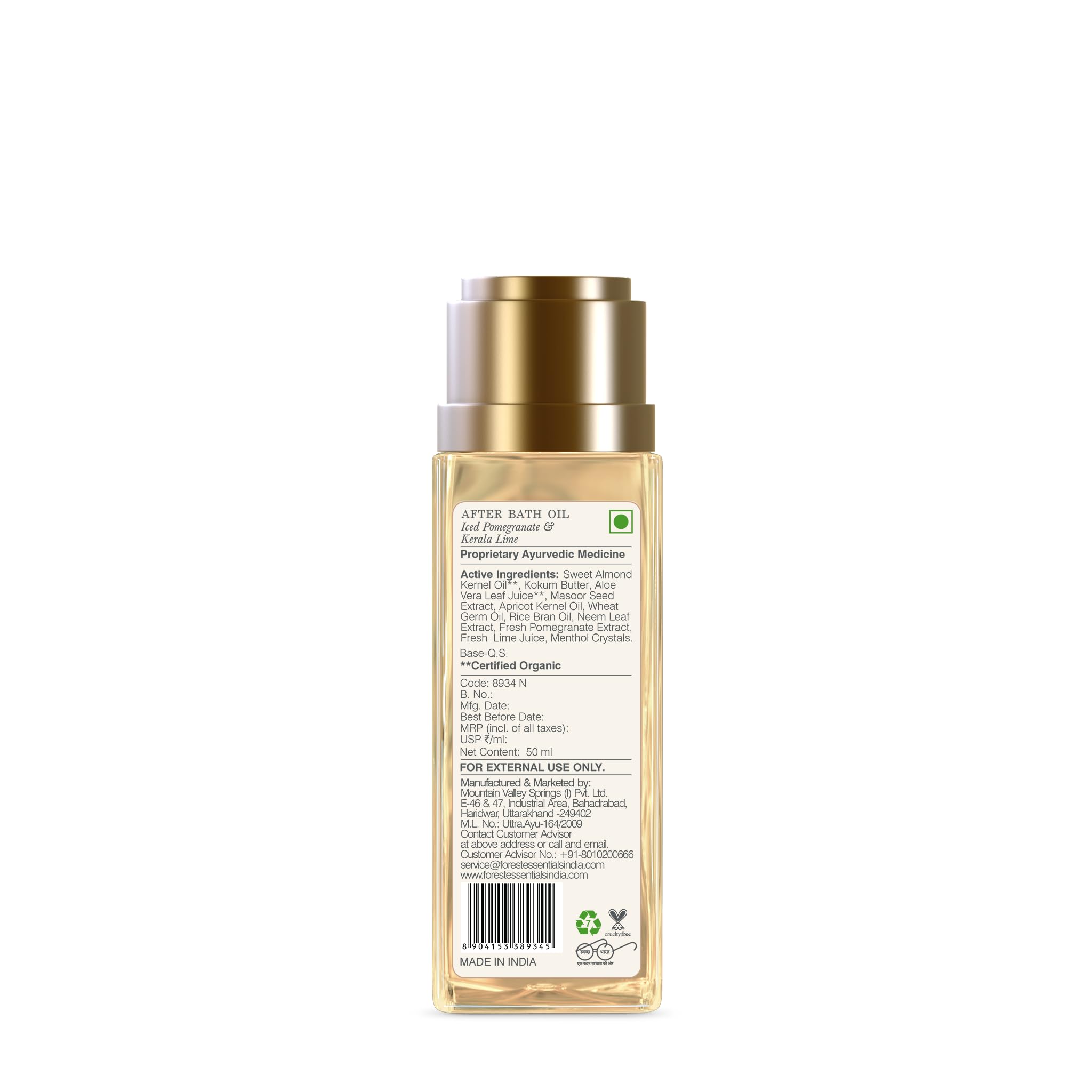 Forest Essentials After Bath Oil Iced Pomegranate & Kerala Lime – view 5