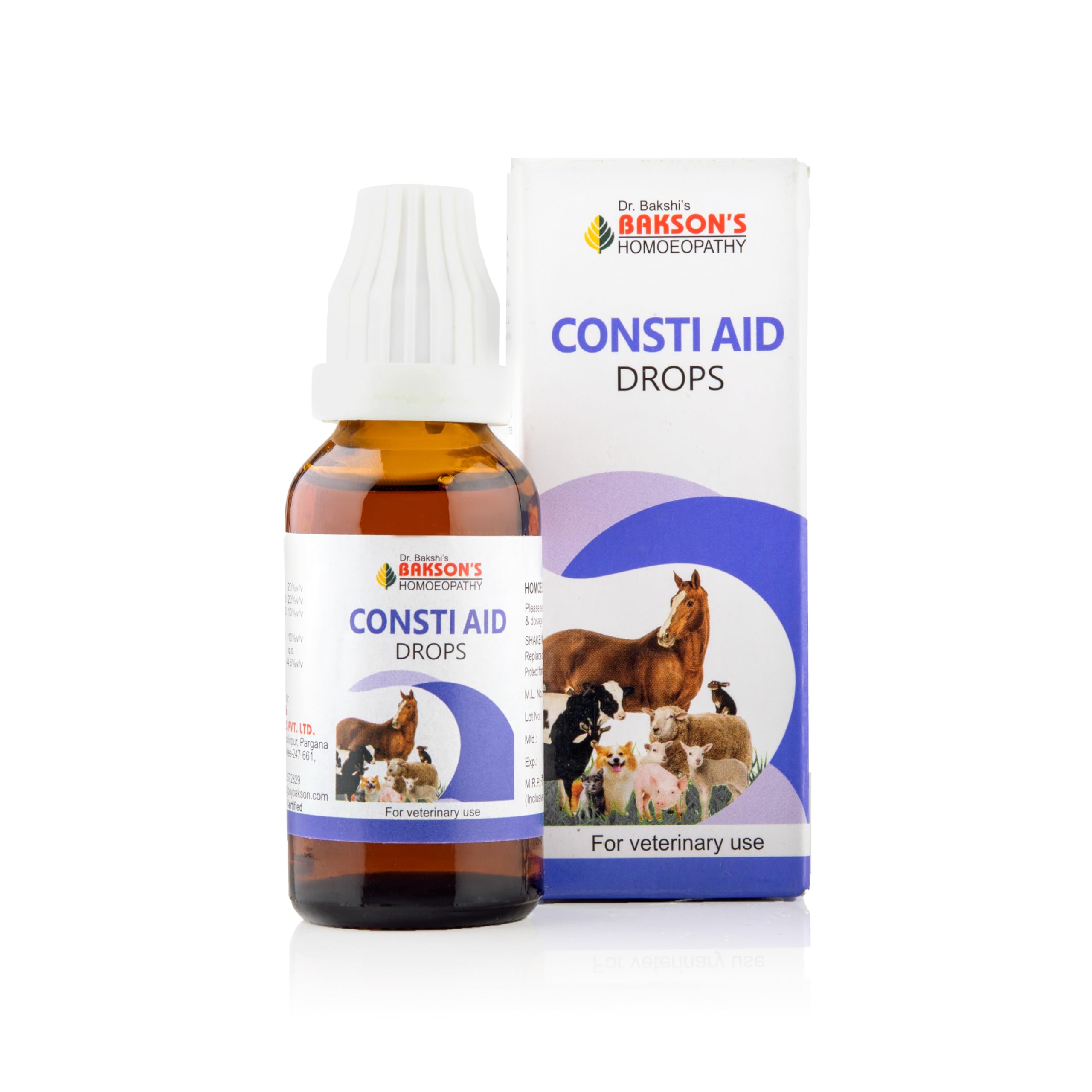 Bakson Veterinary Consti Aid Drops 30 ml product pack