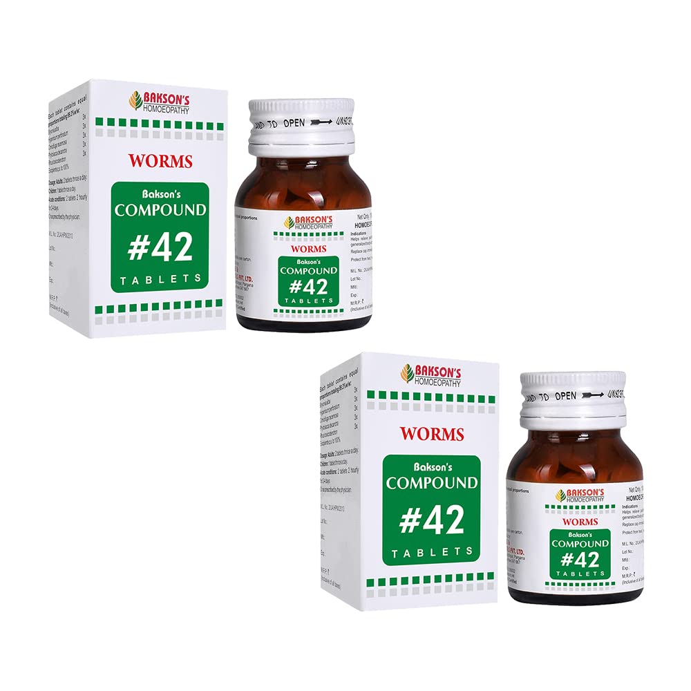 Bakson's Homoeopathy Compound #42 tablets box, pack of 2