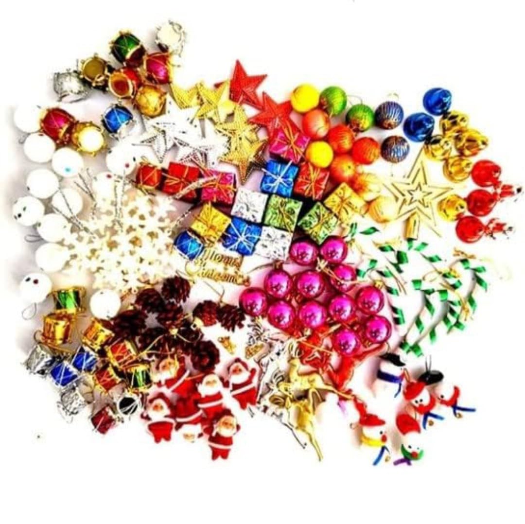 VRB DecTM 60 Pcs Hanging Chritmas Ornaments for Christmas Decorations Items/Chritmas Tree/Decoration Items Hanging Accessories for Home, Office, Bedroom, Balcony (Chritmas Tree Ornaments Combo-60Pcs) – view 2