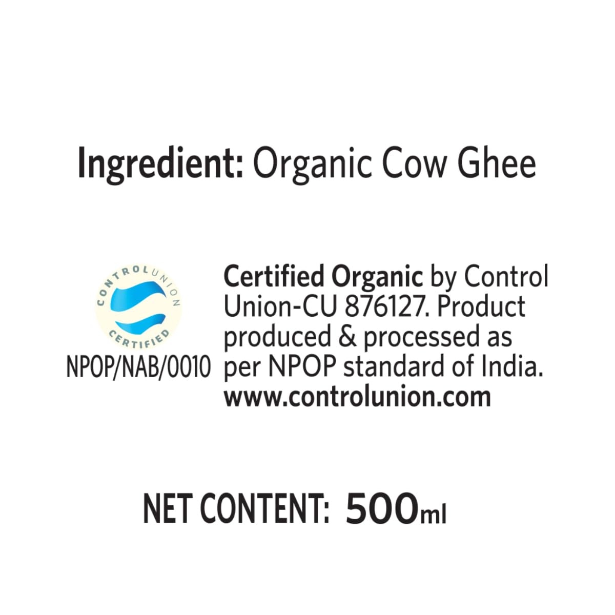 ORGANIC INDIA Cow Ghee (454.65 Gram) – view 2