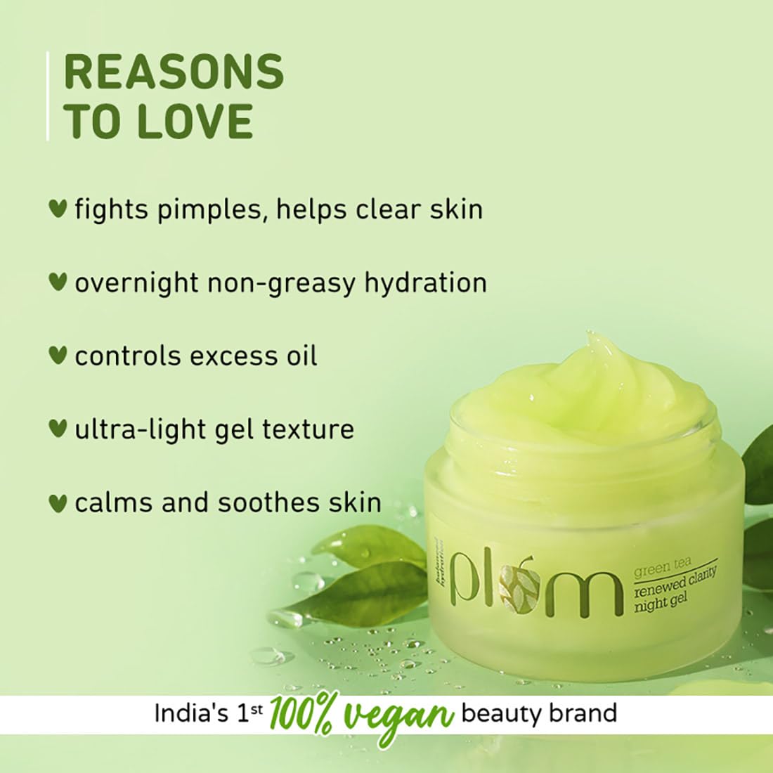 Plum Green Tea Renewed Clarity Night Gel Mini – view 2