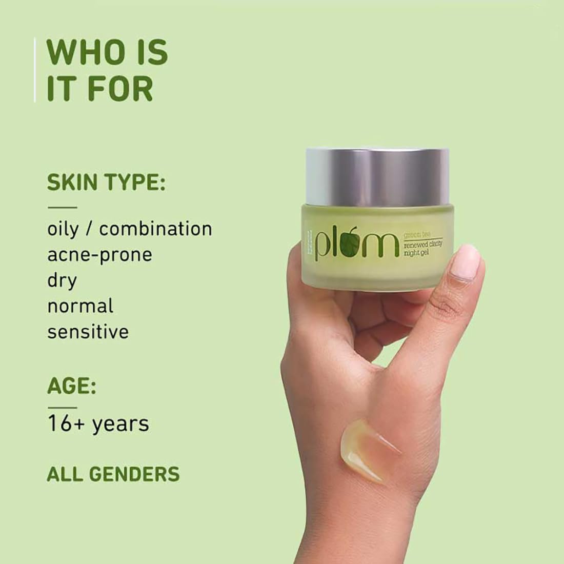 Plum Green Tea Renewed Clarity Night Gel Mini – view 3