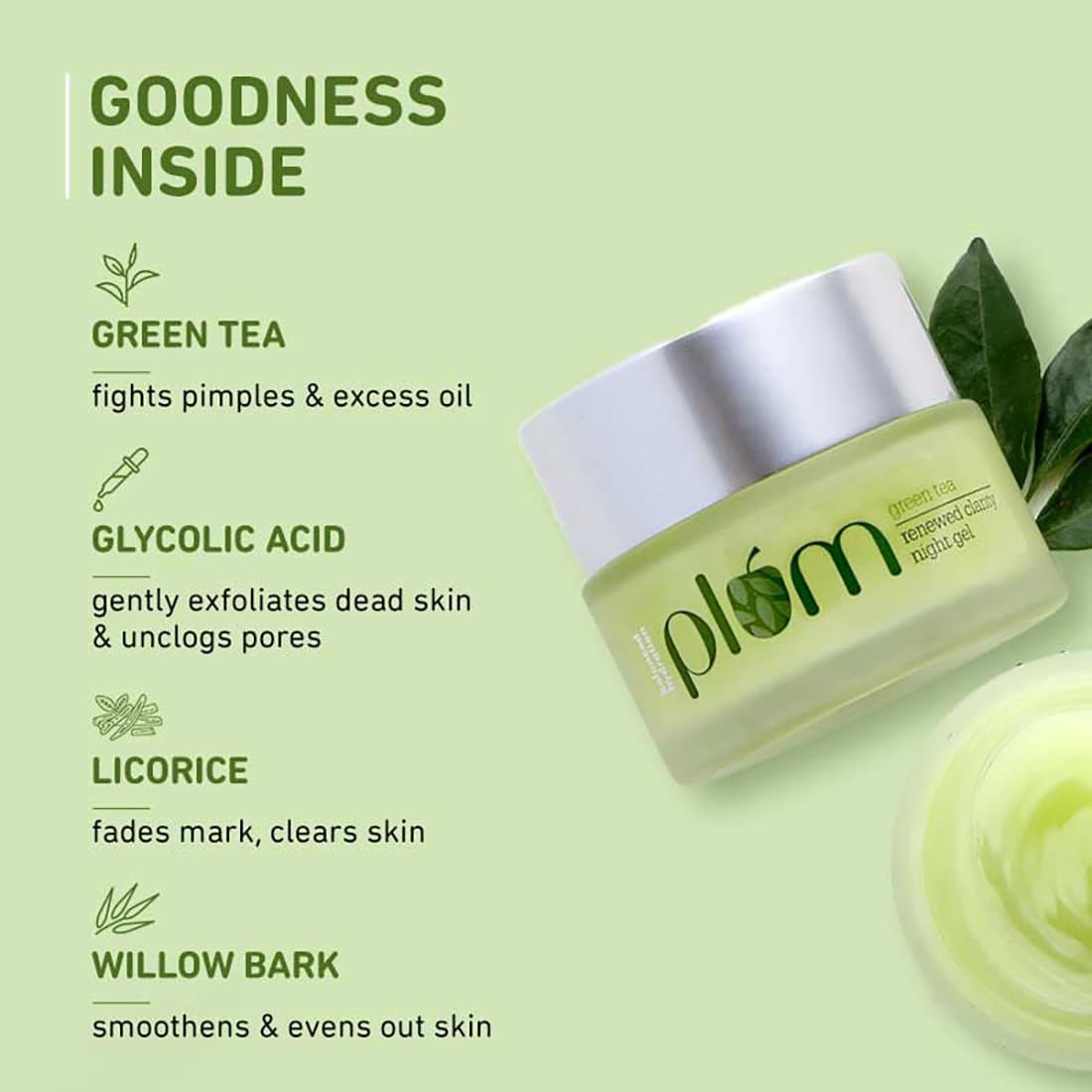 Plum Green Tea Renewed Clarity Night Gel Mini – view 4