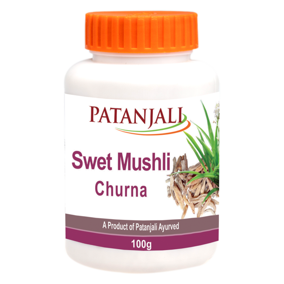 Patanjali Swet Mushli Churna powder bottles in two-pack packaging
