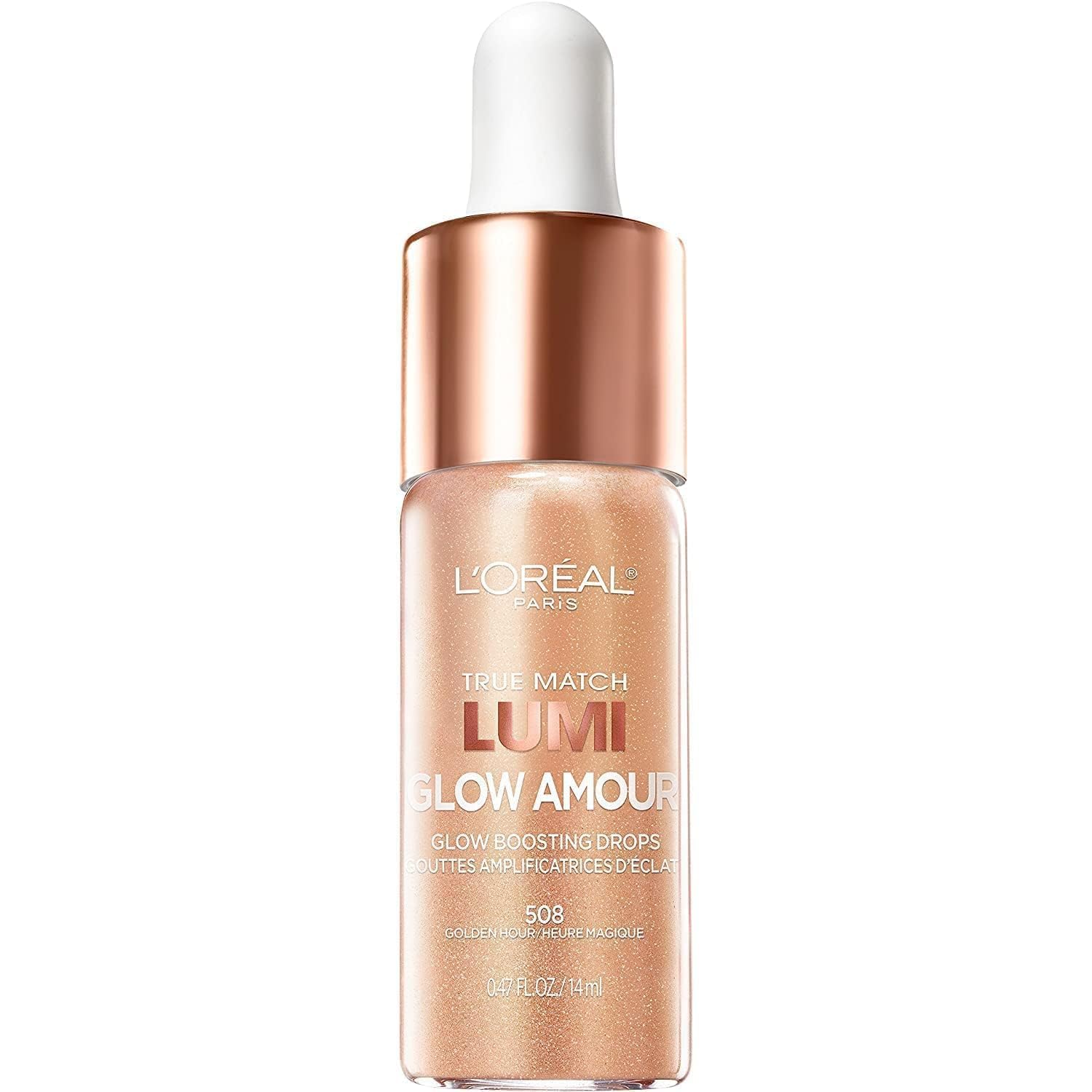 L'Oreal Paris liquid glow drops bottle in Golden Hour shade