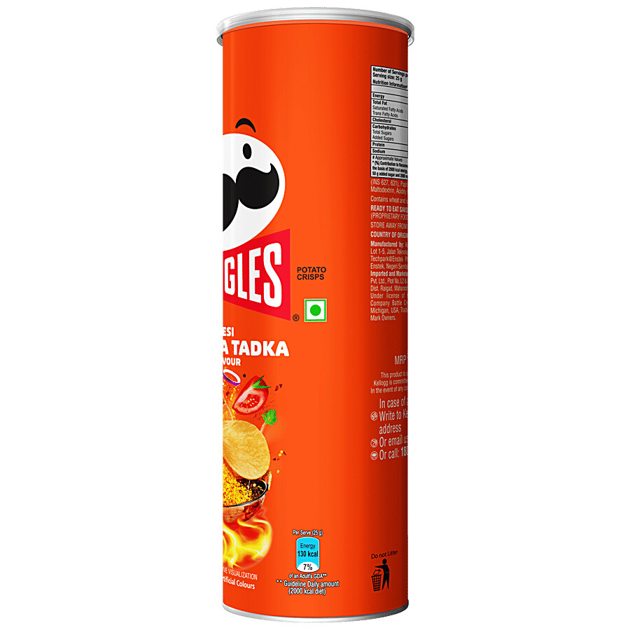 Pringles Potato Chips - Desi Masala Tadka Flavour, Crunchy & Crispy 102 g – view 6