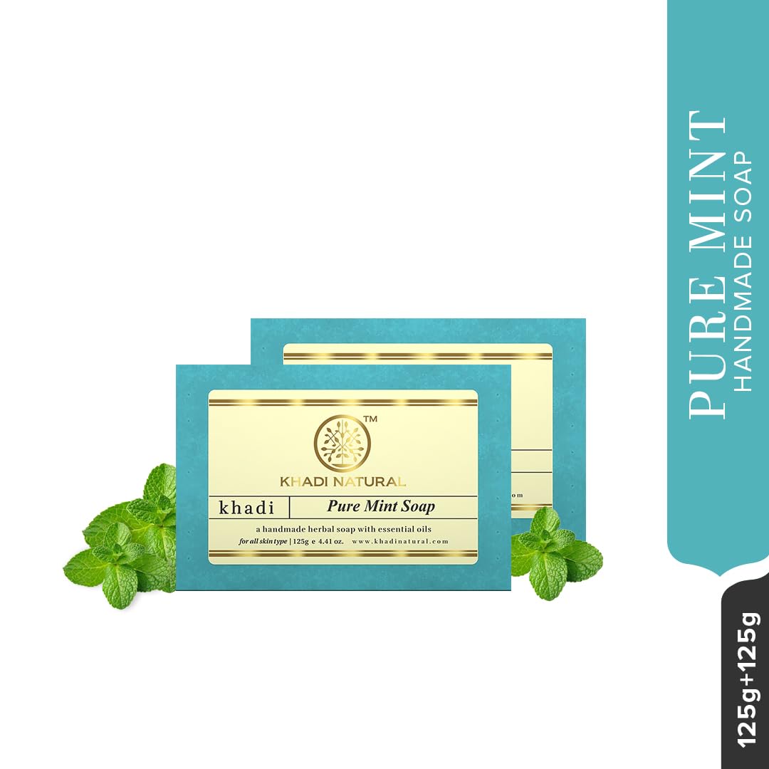 KHADI NATURAL Pure Mint Soap, 125g – view 5
