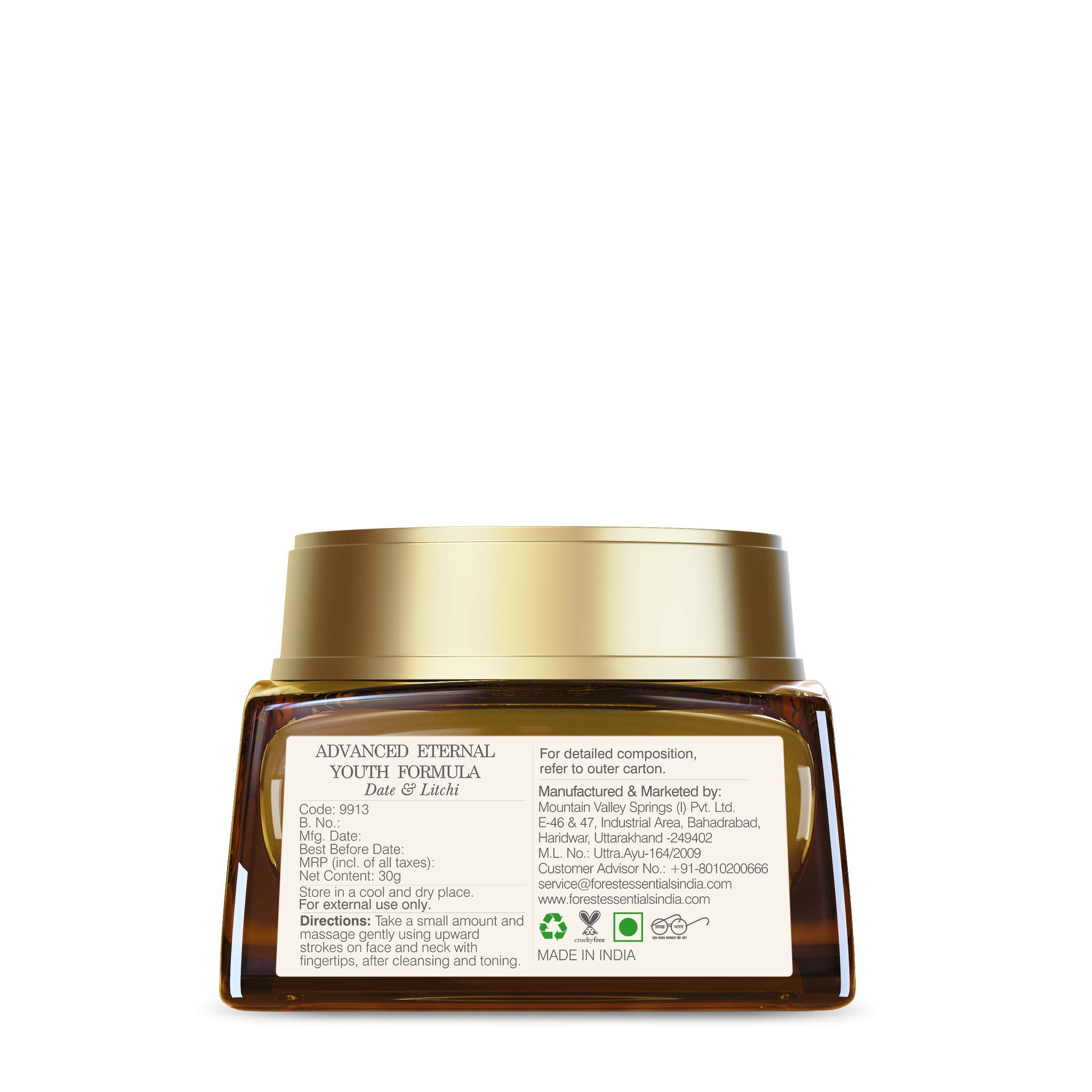 Forest Essentials Advanced Eternal Youth Formula Date & Litchi (Anti-Aging Night Cream) 30 g – view 5