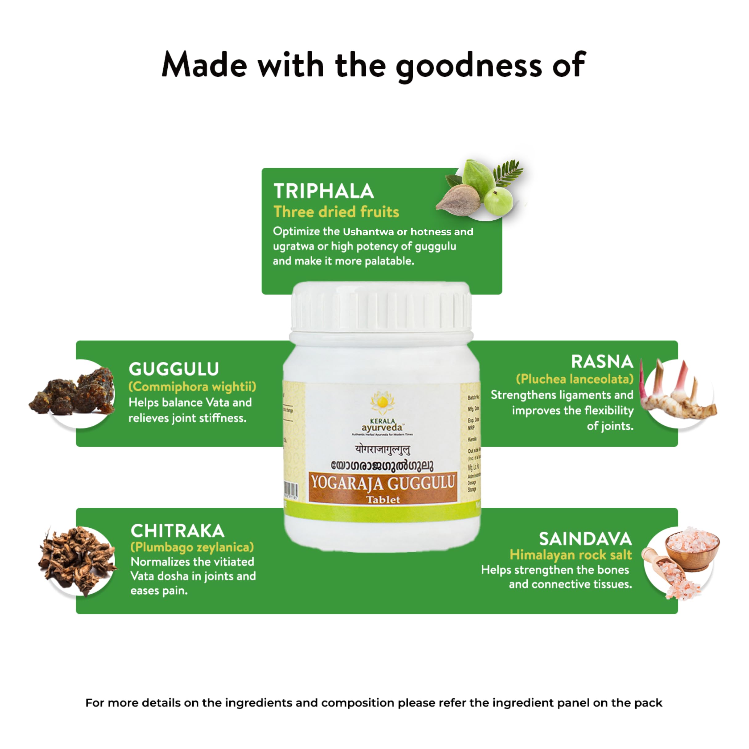 Kerala Ayurveda Yogaraja Guggulu Tablet – view 5